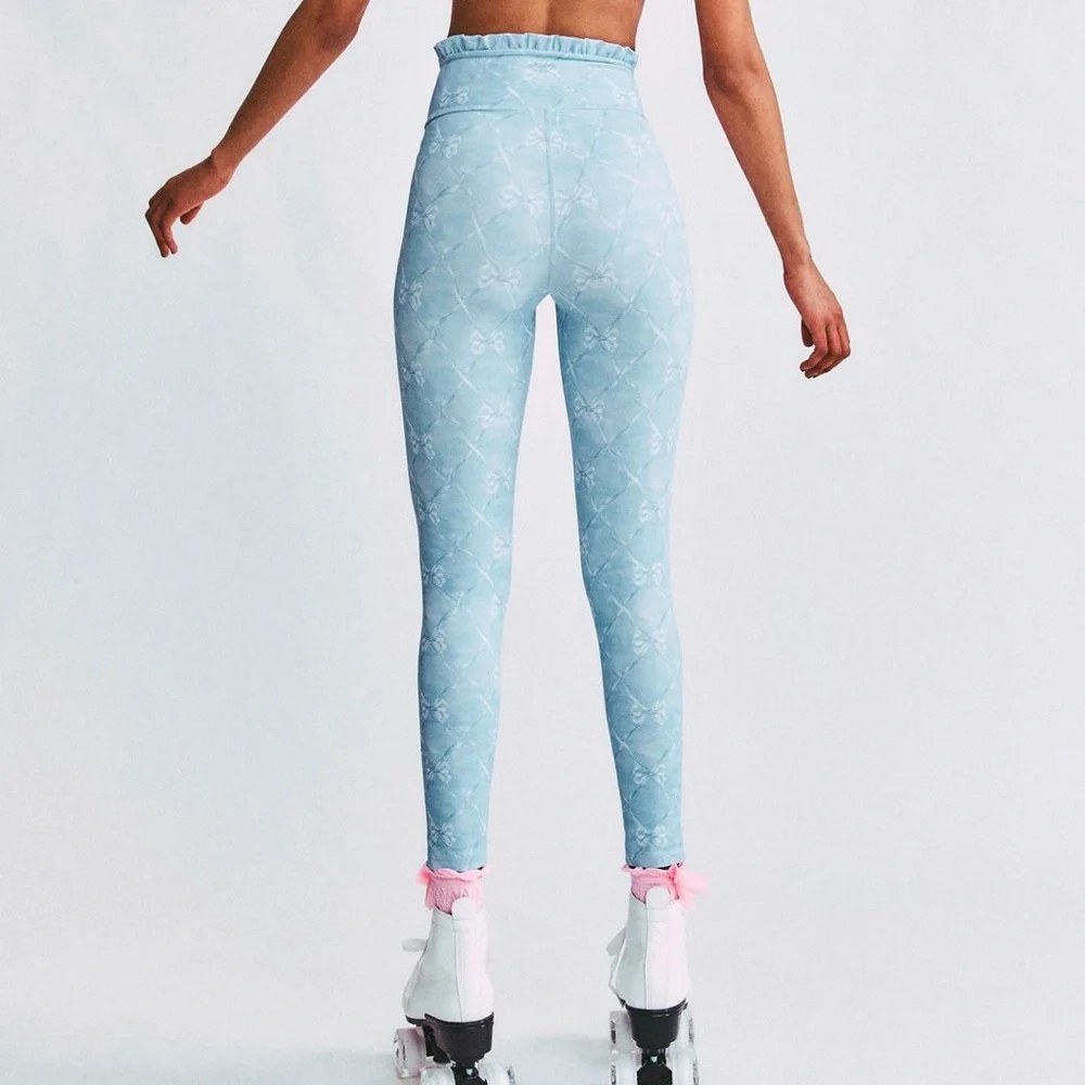 LoveShackFancy Light Blue Floral Leggings